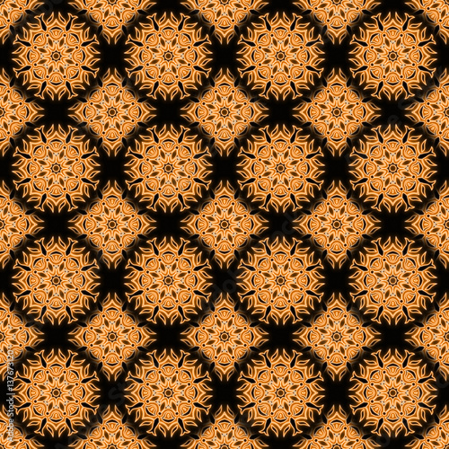 Seamless pattern. floral oranamental fancy decorative texture background photo