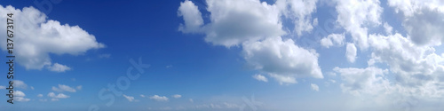 Panoramic sky on a sunny day.
