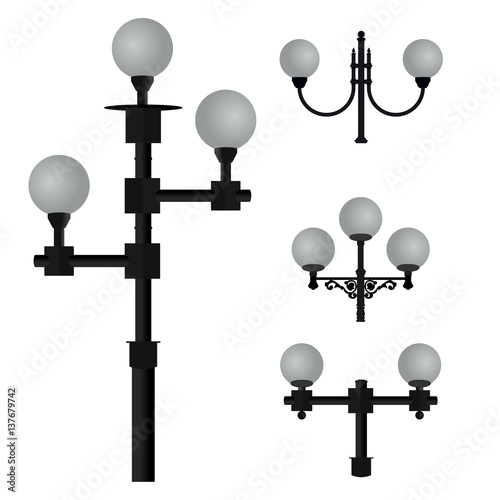 A set of lamps for street lighting