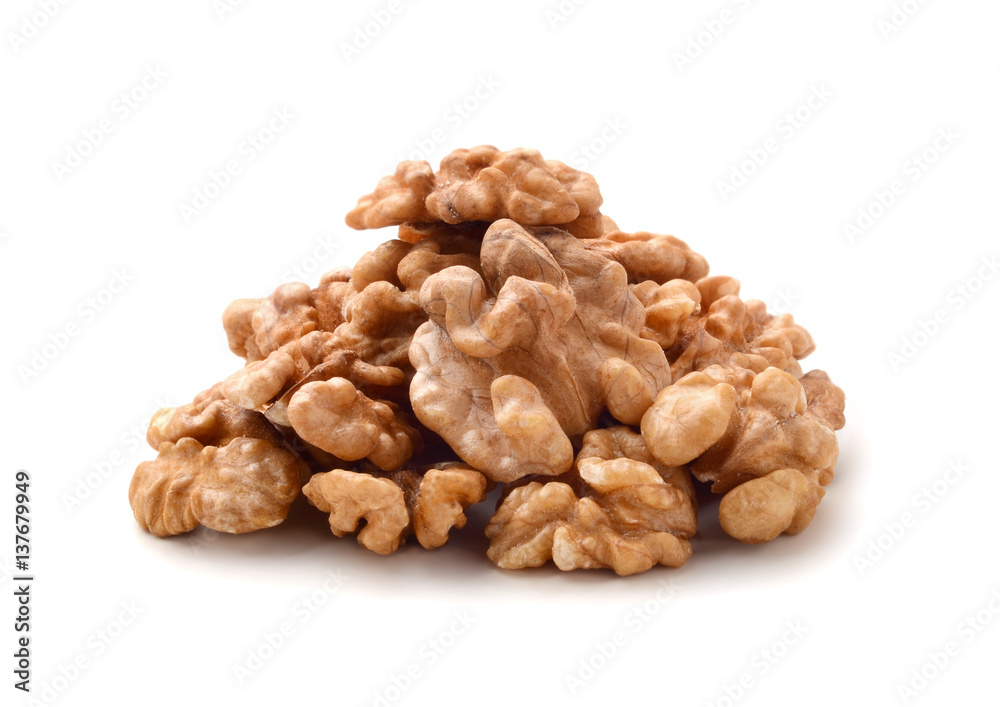Walnuts without shell isolated on white Walnuts without shell isolated on white