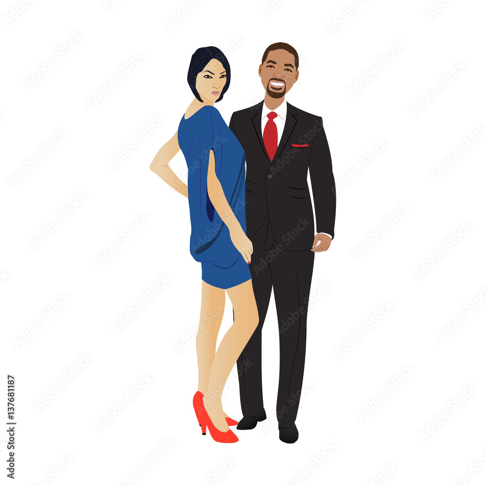 standing man and woman like posing for the camera standing man and woman like posing for the camera