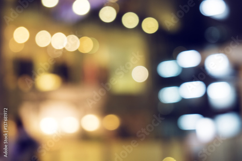 defocused bokeh light, abstract background at night photo