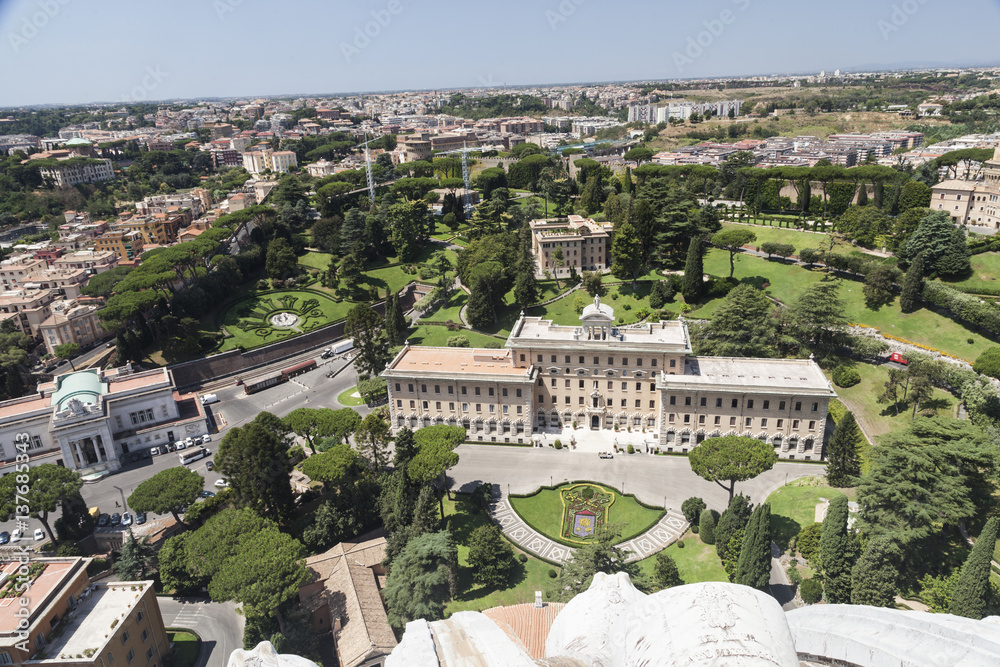 Панорама Рима с купола дворца Святого Петра