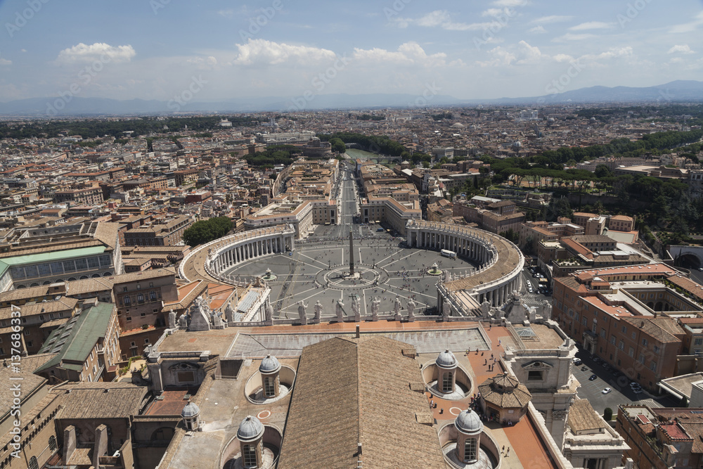 Панорама Рима с купола дворца Святого Петра