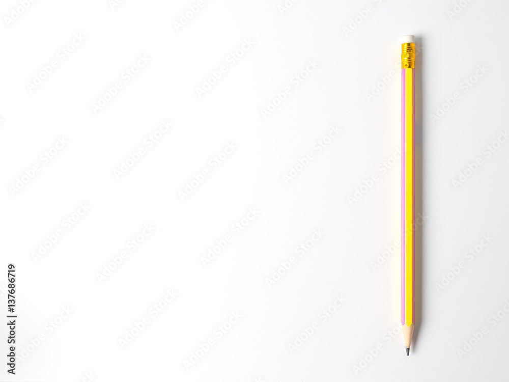 Pencils on white background, copy space. Pencils on white background, copy space.