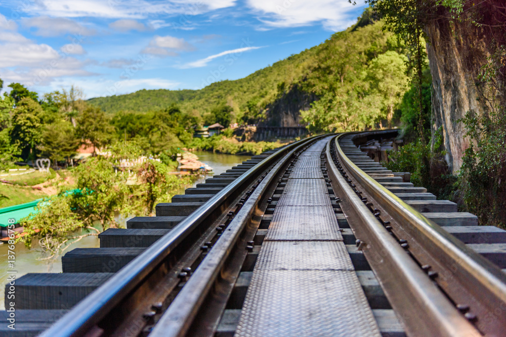 Death railway, built during World War II,Kanchanaburi Thailand