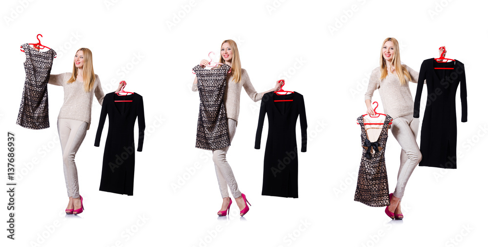 Woman tailor isolated on the white StockFoto Adobe Stock