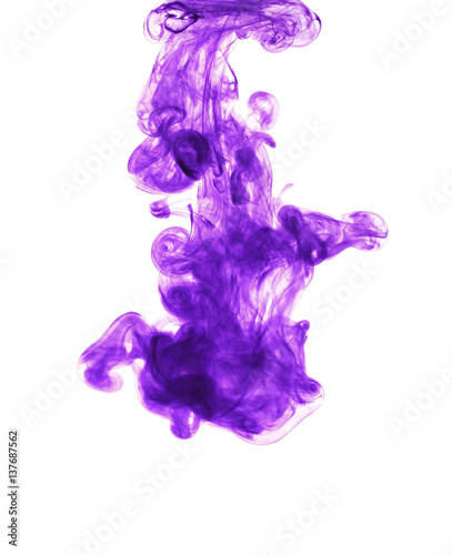 Abstract background with color cloud of ink in water