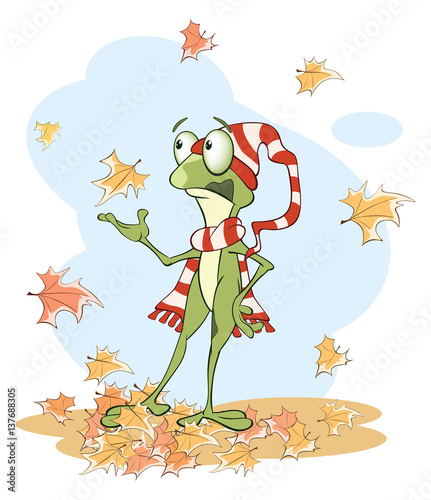  Illustration of a Cute Green Frog 