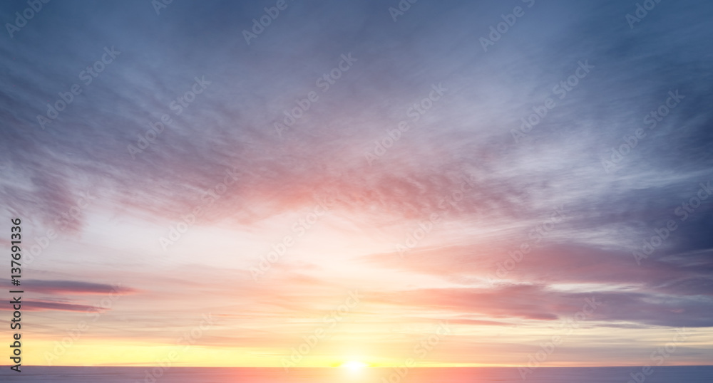 Sunset on Lake Peipsi. Background image.