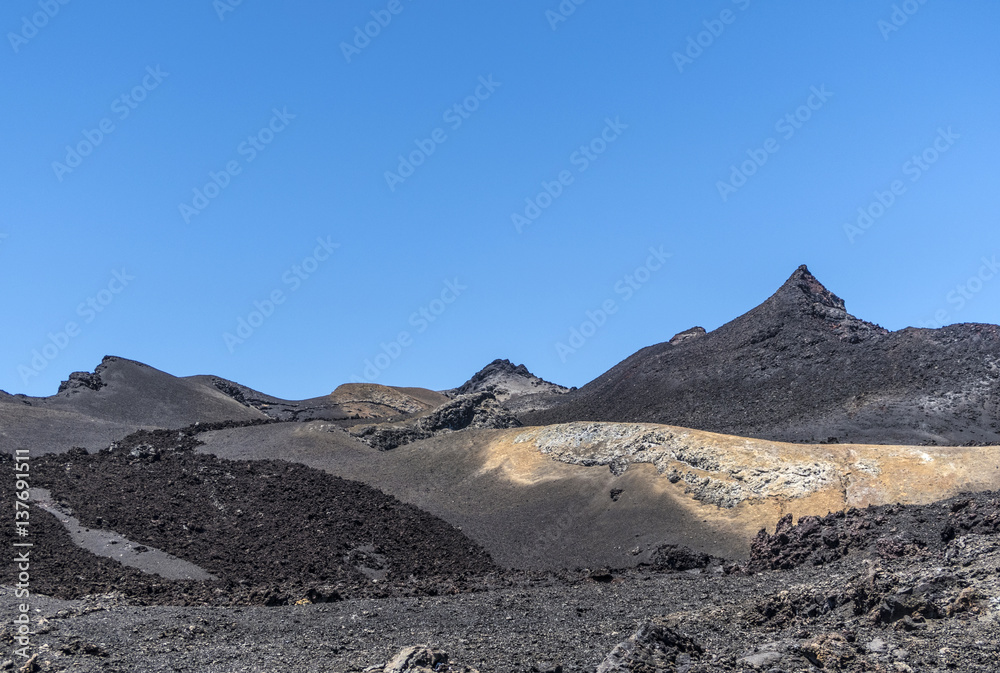 volcanic landscape at Sierra Negra at the Galapagos islands in Ecuador
