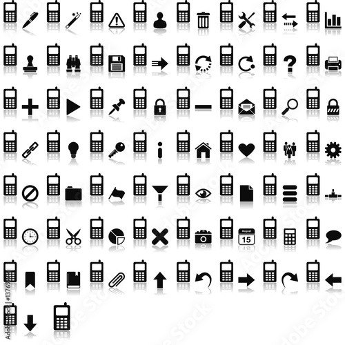 Telefon mit Overlays und Spiegelungseffekt