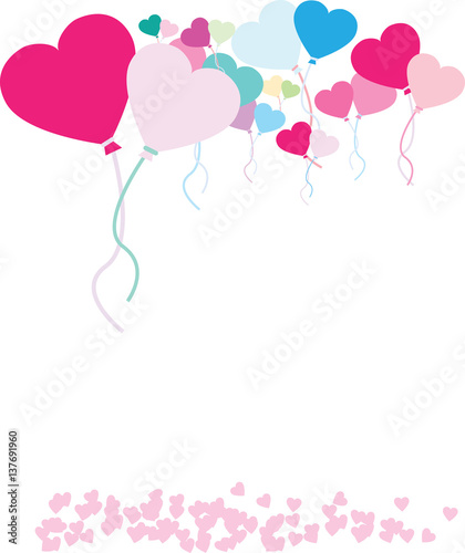 heart balloon background of balloons and hearts