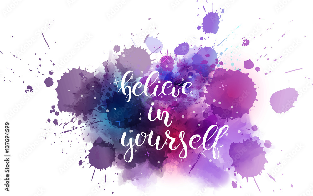 Obraz premium Typography watercolored background