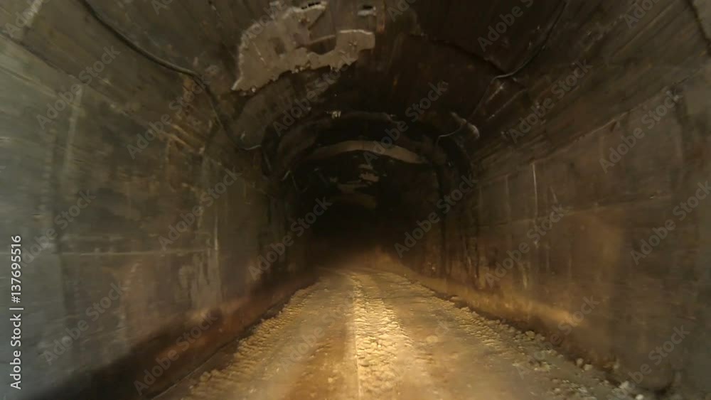 Underground Tunnel in Calcareous Rock Mine