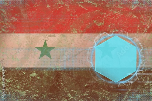 Syrian Arab Republic digital mockup. Electronic design concept. photo