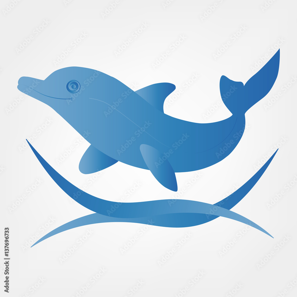 Fototapeta premium dolphin and waves