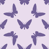 Symmetrical pattern of butterflies in gentle pastel tones. Suitable for festive and celebratory decoration.