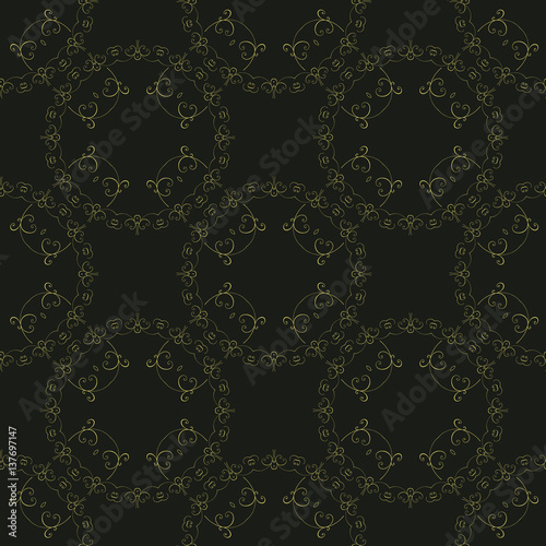 Seamless vintage background, retro style pattern. Vector illustration