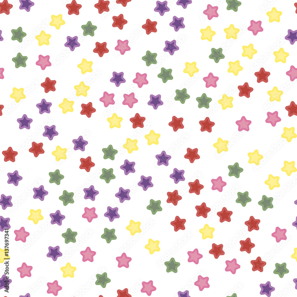 Seamless abstract pattern with stars. Vector illustration.