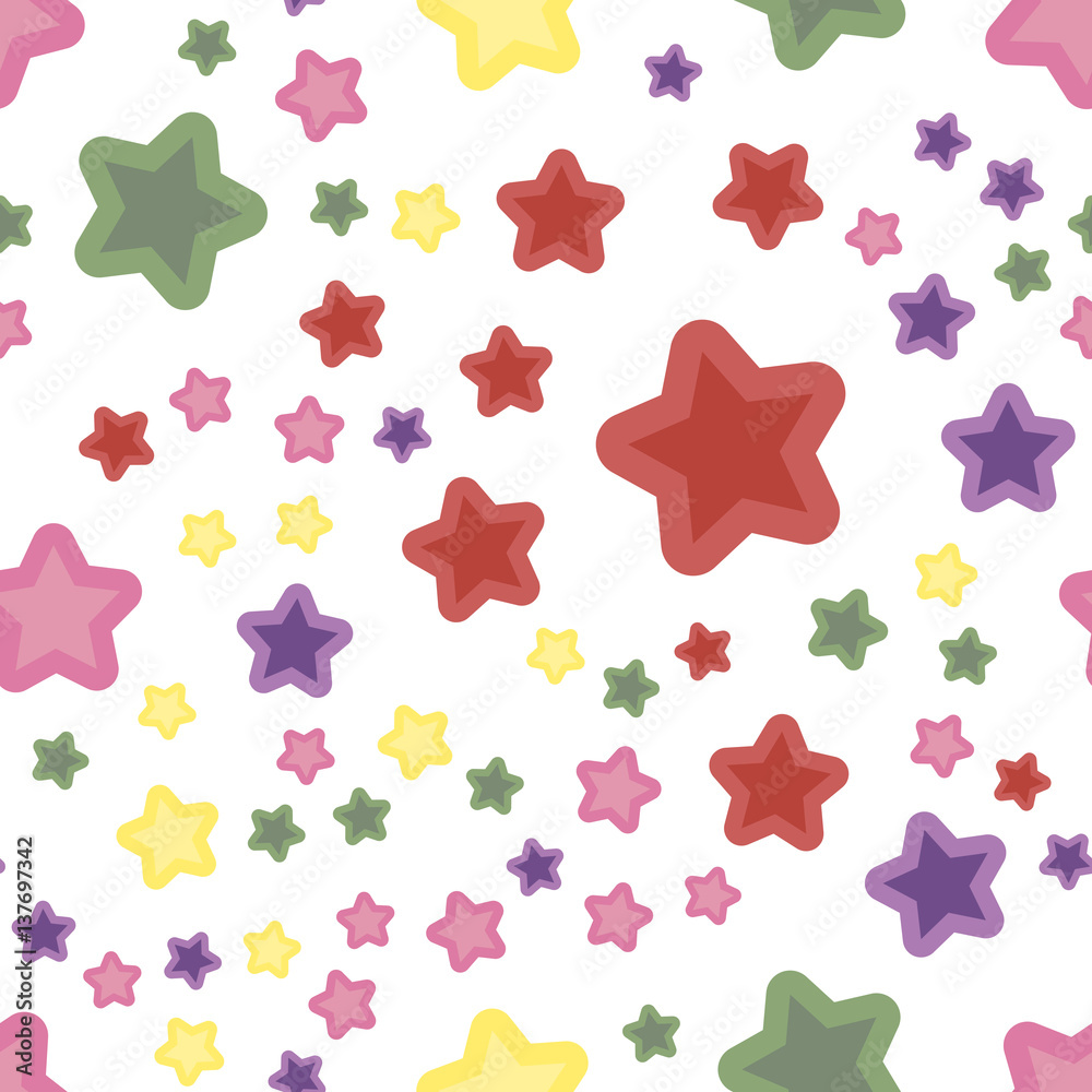Naklejka premium Seamless abstract pattern with stars. Vector illustration.