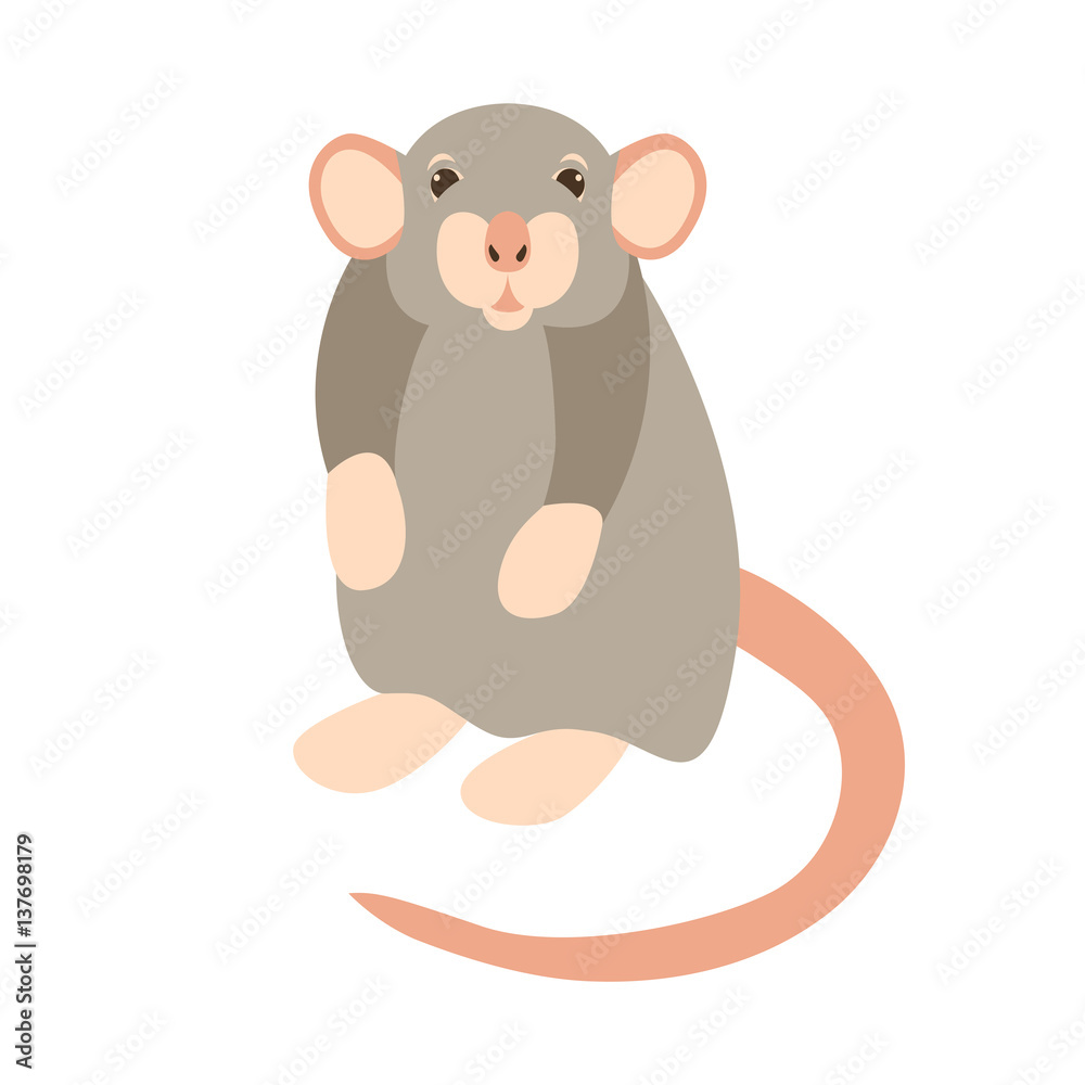 Fototapeta premium rat cartoon vector illustration style Flat