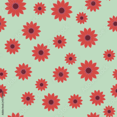 Exquisite floral ornament with random flowers. For fabric  wrapping paper  wallpaper  design and interior. Vector background.
