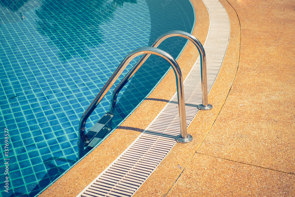 swimming pool with stair at sport center swimming pool with stair at sport center