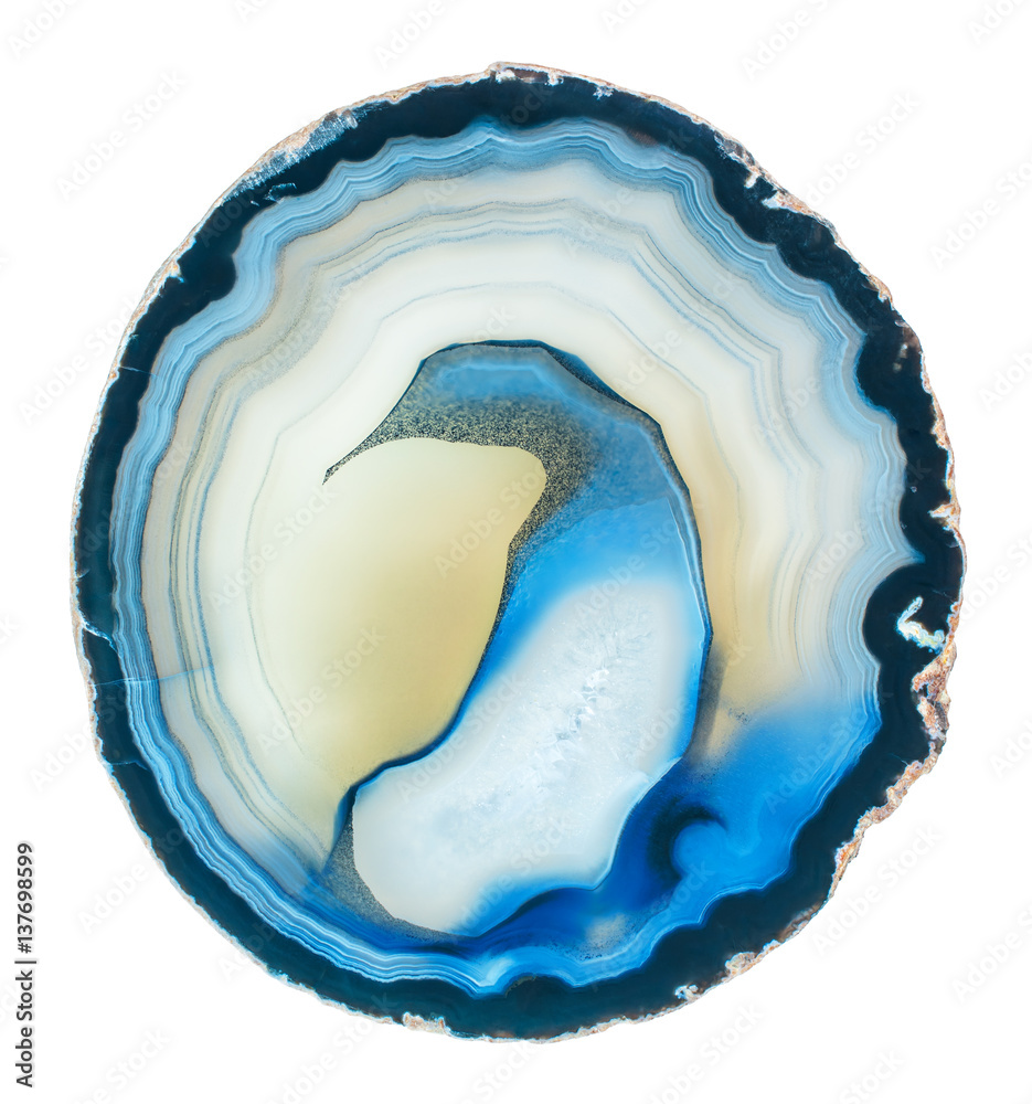Agate isolated on white background