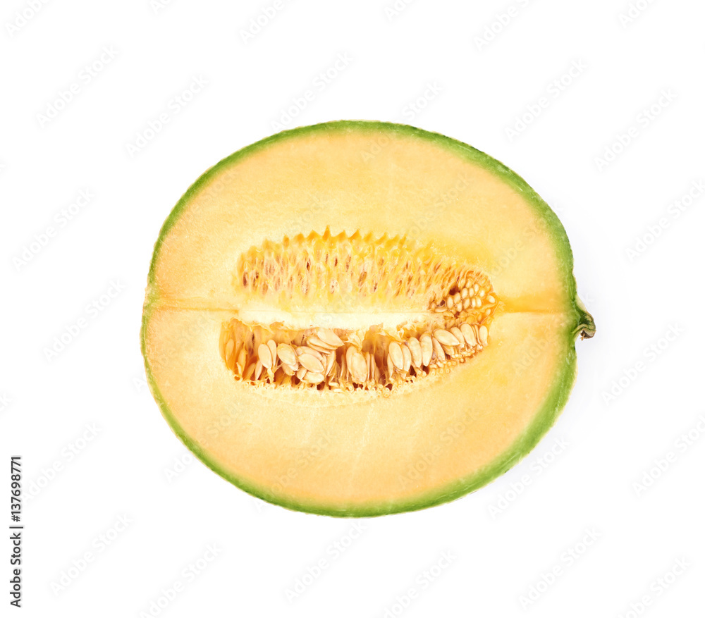 Half of a cantaloupe melon Half of a cantaloupe melon