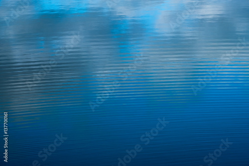 eau reflet calme étang lac ciel ondulation h2o matière nuage