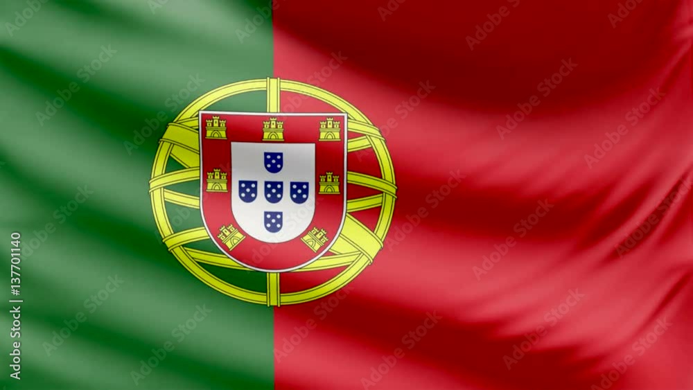 Realistic beautiful Portugal flag 4k Realistic beautiful Portugal flag 4k