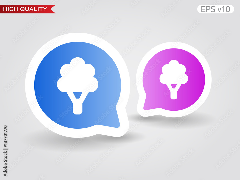 Tree icon. Button with tree icon. Modern UI vector. Tree icon. Button with tree icon. Modern UI vector.