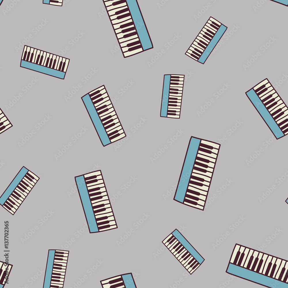 Seamless piano pattern Seamless piano pattern
