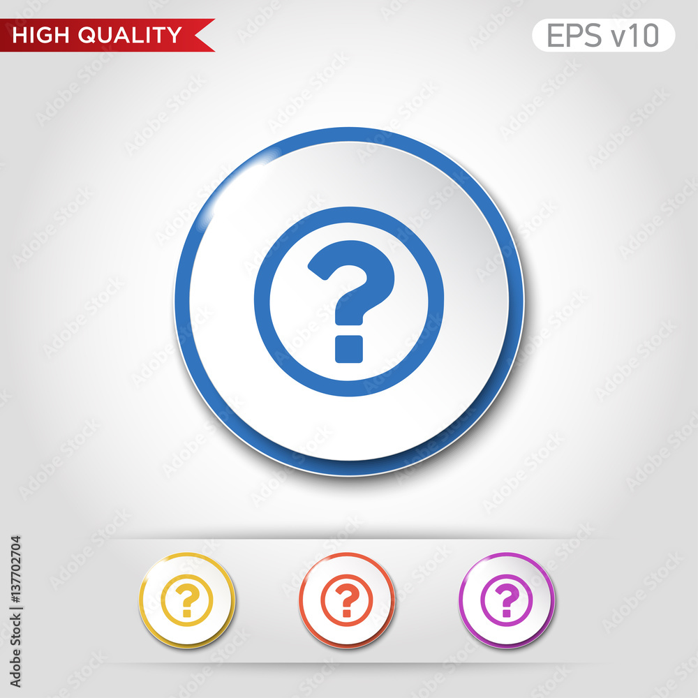 Question icon. Button with question icon. Modern UI vector.