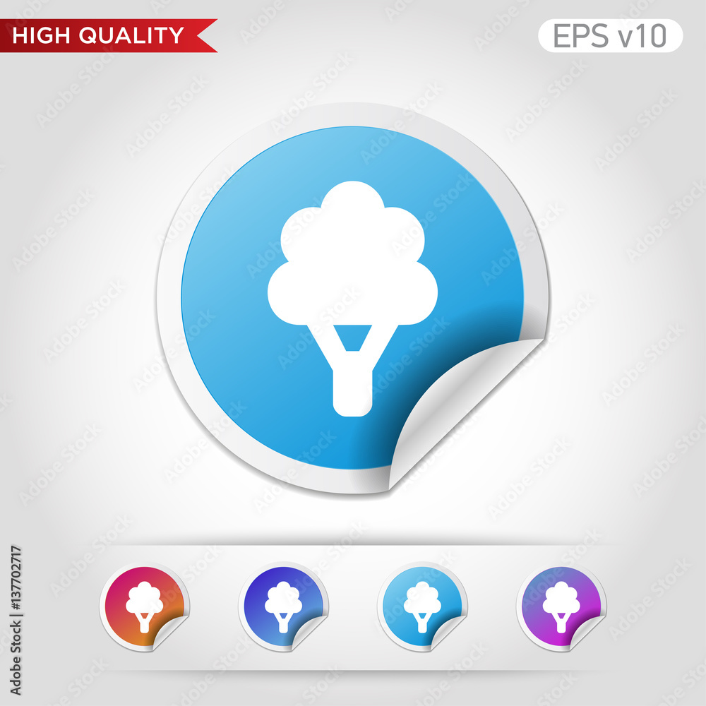 Tree icon. Button with tree icon. Modern UI vector. Tree icon. Button with tree icon. Modern UI vector.