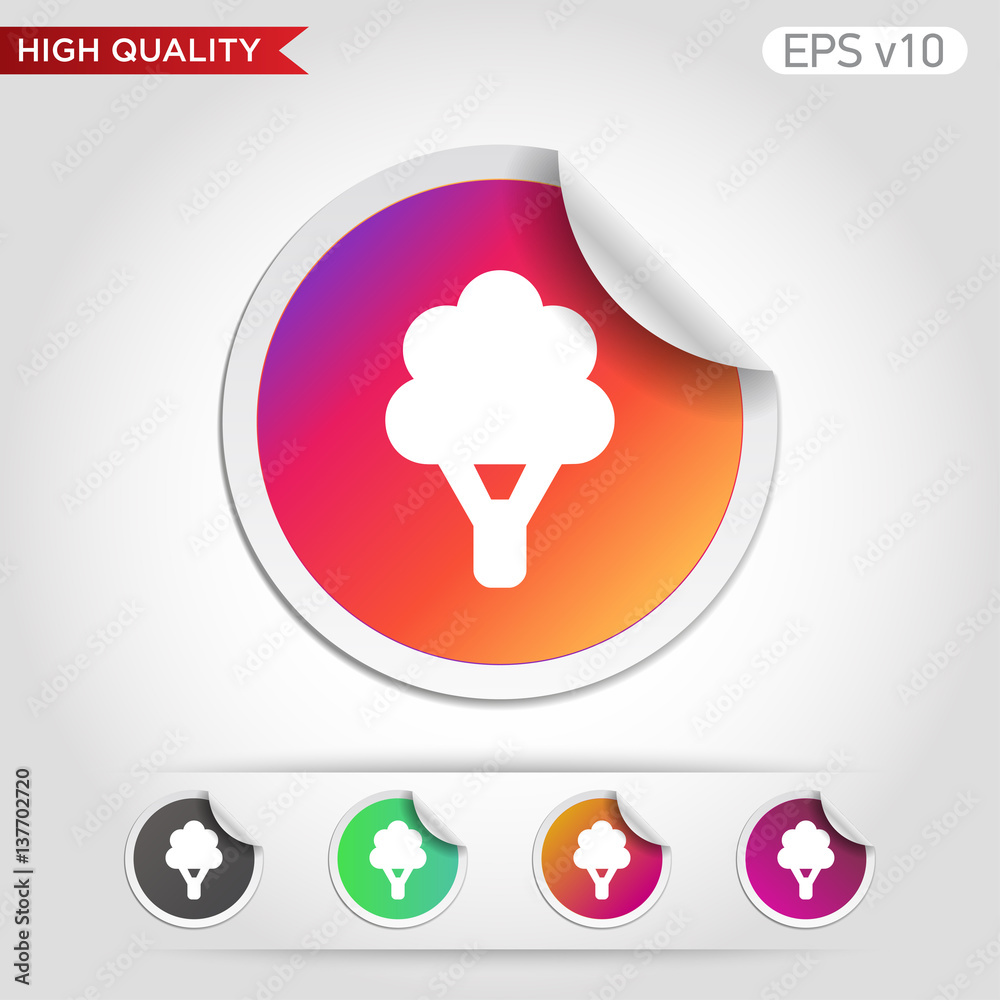 Tree icon. Button with tree icon. Modern UI vector. Tree icon. Button with tree icon. Modern UI vector.
