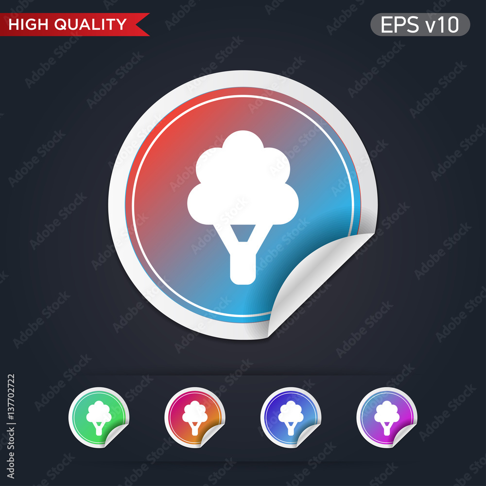 Tree icon. Button with tree icon. Modern UI vector. Tree icon. Button with tree icon. Modern UI vector.