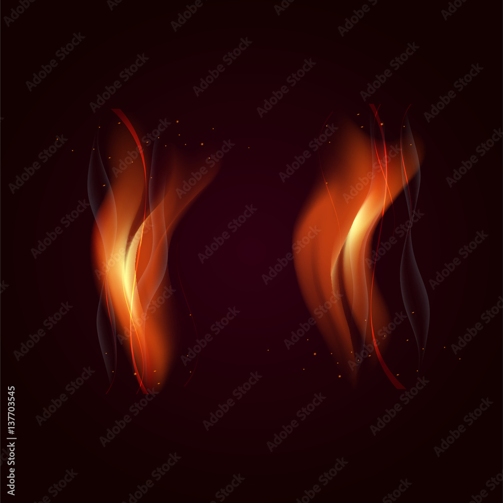 double transparent torch flame with sparks and smoke double transparent torch flame with sparks and smoke