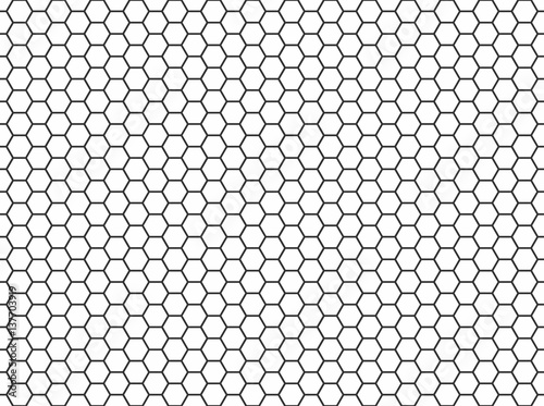 Hexagon honeycomb seamless pattern. Vector illustration