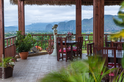 Foto The view from the observation deck of the valley in Pinar del Rio