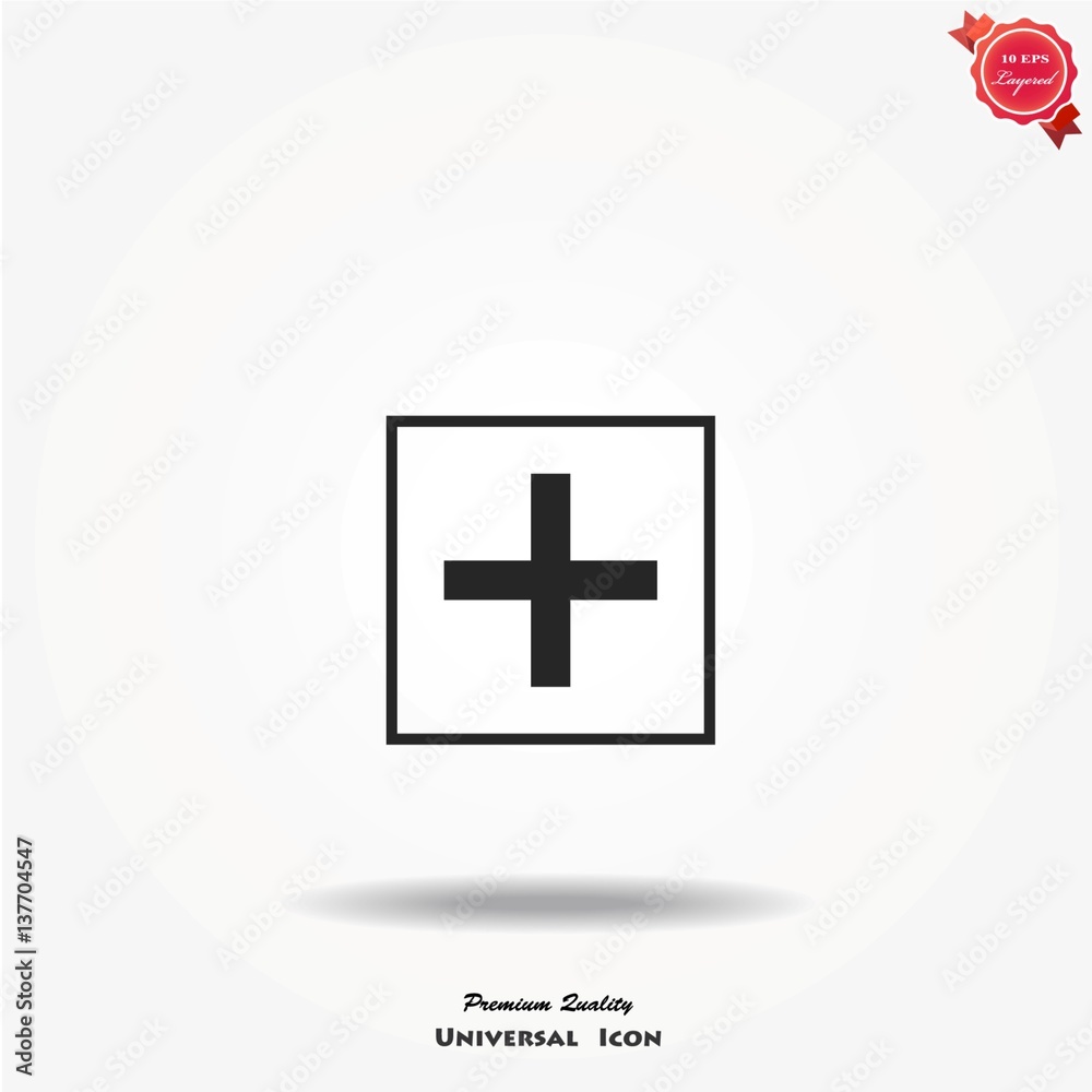 Obraz premium Add vector icon