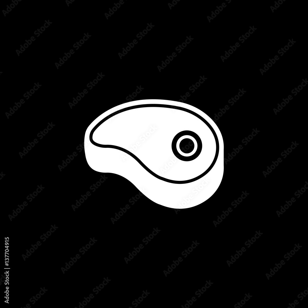 Beef steak solid icon, food & drink elements, T-bone sign, a filled pattern on a black background, eps 10. Beef steak solid icon, food & drink elements, T-bone sign, a filled pattern on a black background, eps 10.