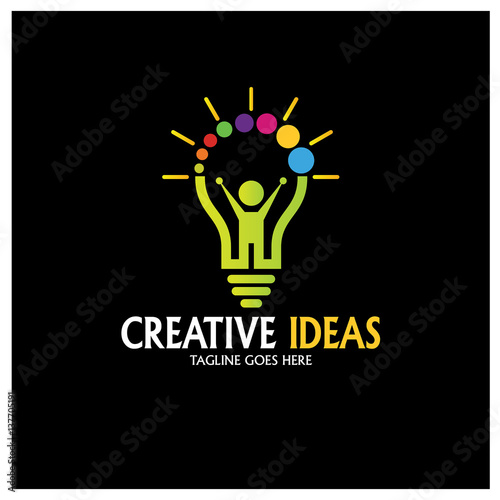 Creative Ideas logo design template. Bright future logo design concept. Vector illustration