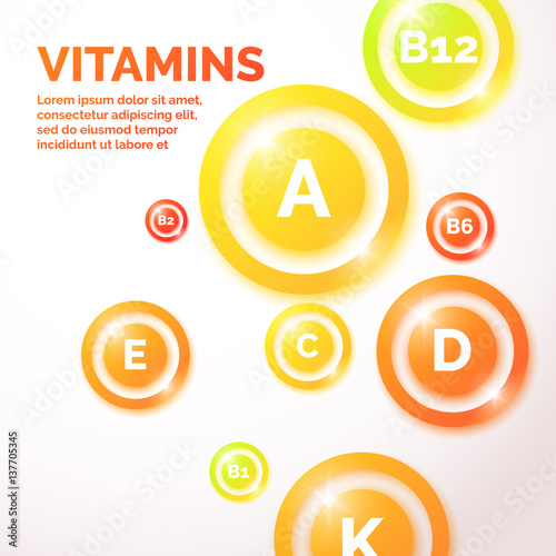 Colourful vitamin background