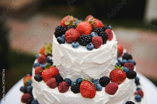 Wedding Cake with Berries