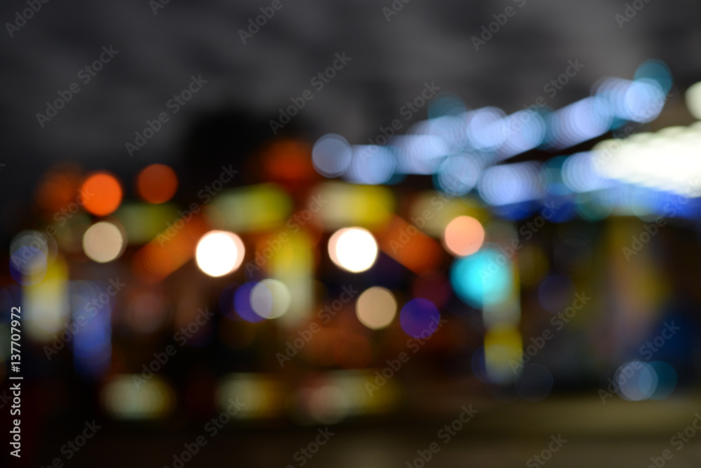 Bokeh abstract night light outdoors city background