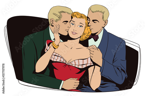 Girl with two men.