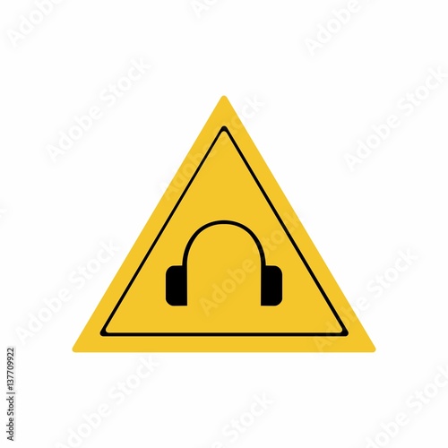 High noise levels sign vector design isolated on white background