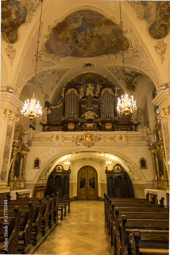 Mount St. Anna  Poland  February 4  2017  Inside the Basilica of St. Anna in the international sanctuary of St. Anna